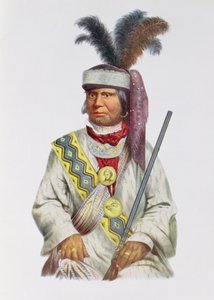 Halpatter-Micco eller Billy Bowlegs, a Seminole Chief, ca. 1825, illustration fra 